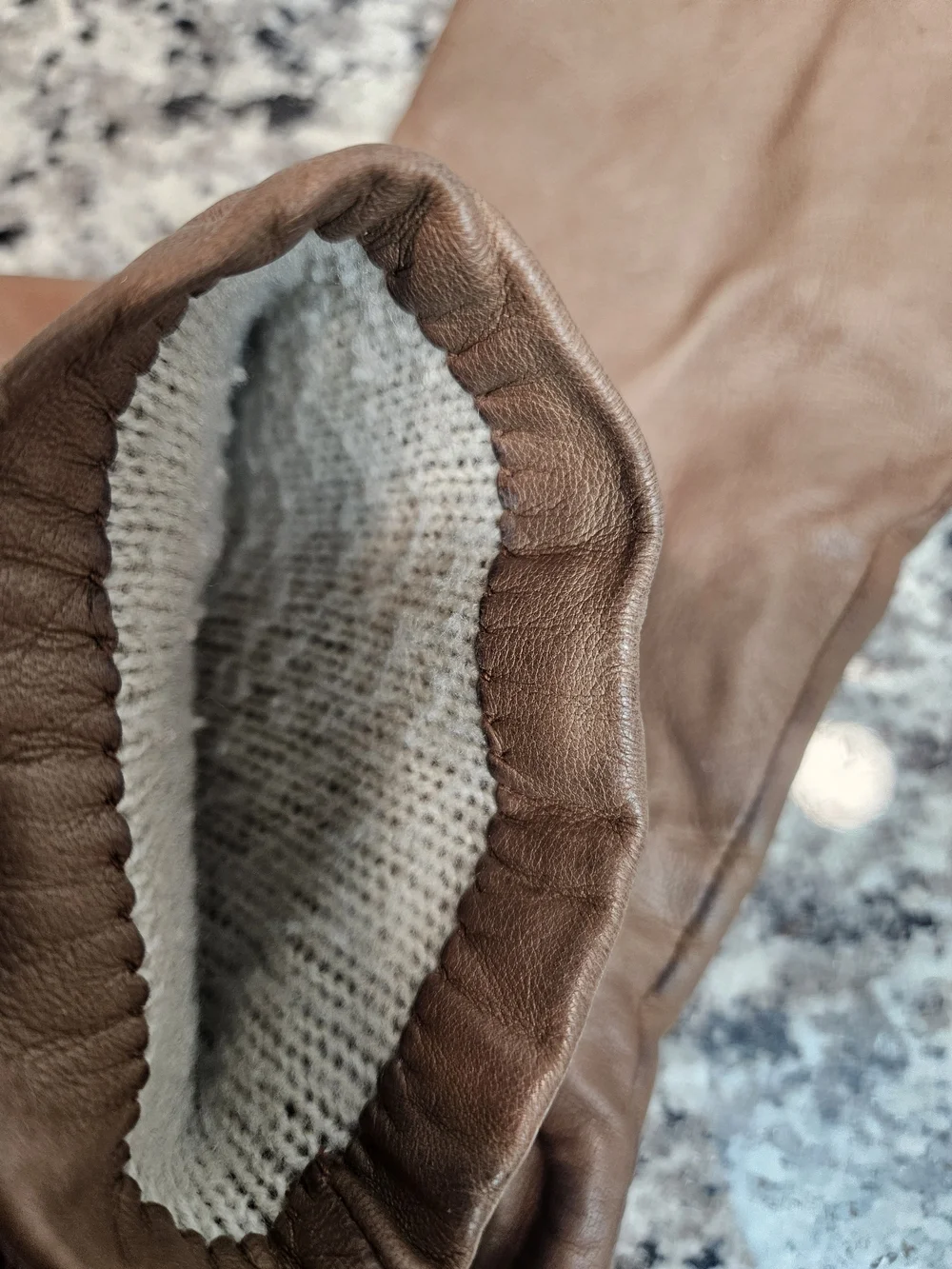 Women's Brown Leather Dress Gloves - Classic Sophistication
